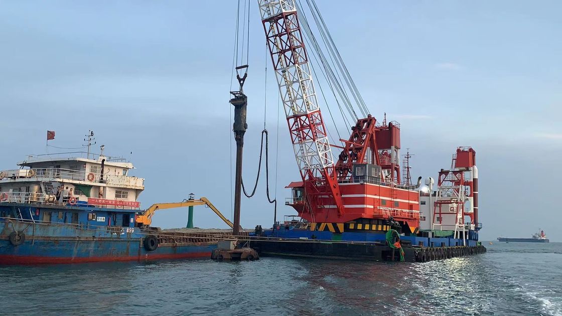 Morska konstrukcja wibroflotu z dolnym kanałem dla projektu kanału portowego 200000 ton